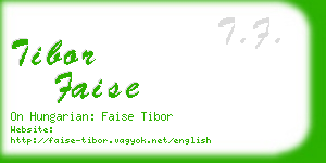 tibor faise business card